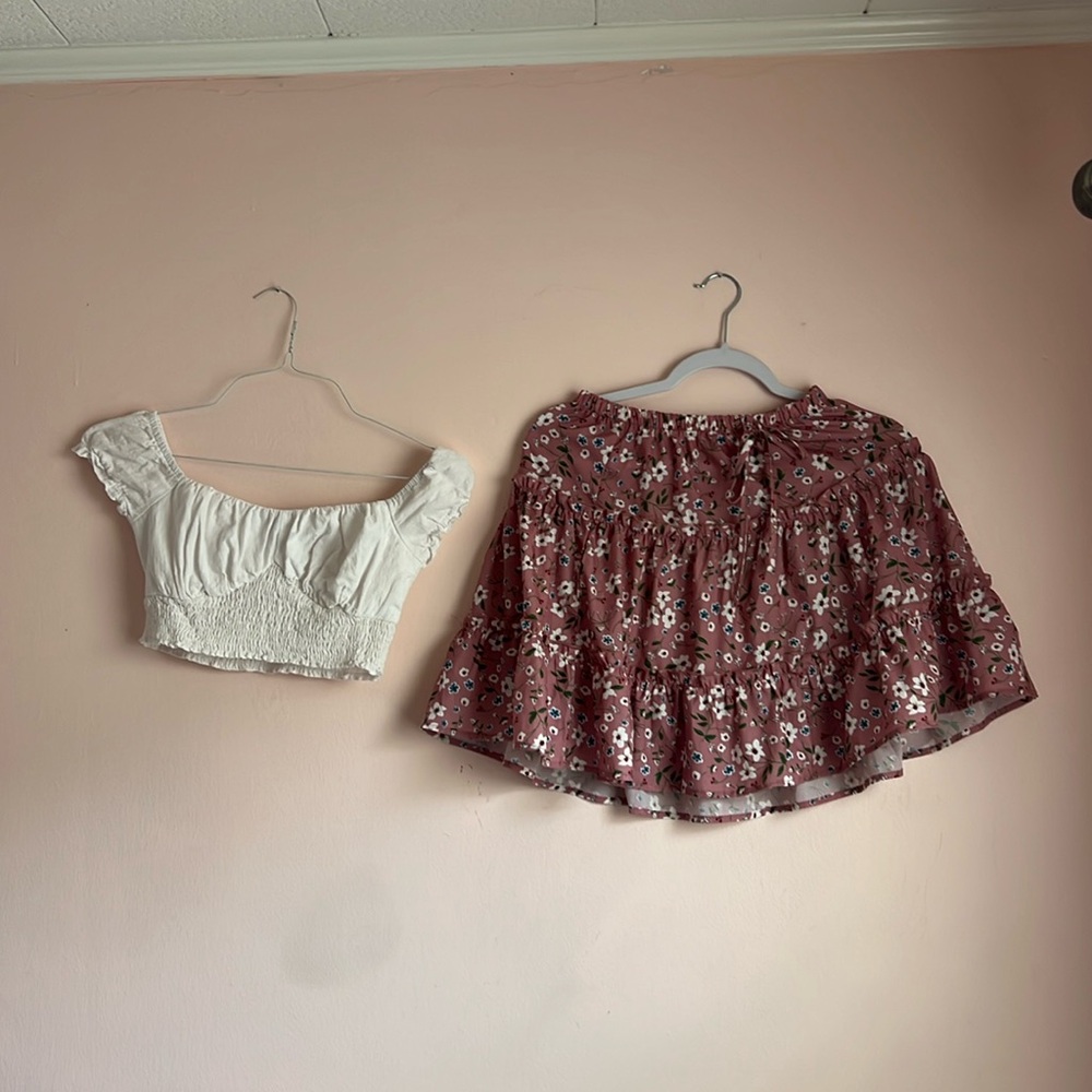 Two piece skirt set